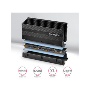 Radiator Axagon do dysków M.2 SSD CLR-M2XL chłodnica aliminiowa