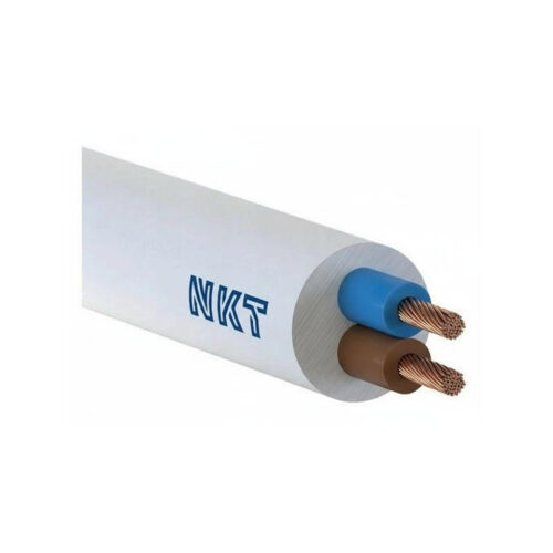 Przewód elektryczny linka H03VV-F OMY 2x0,75mm2 300V NKT biały 100m