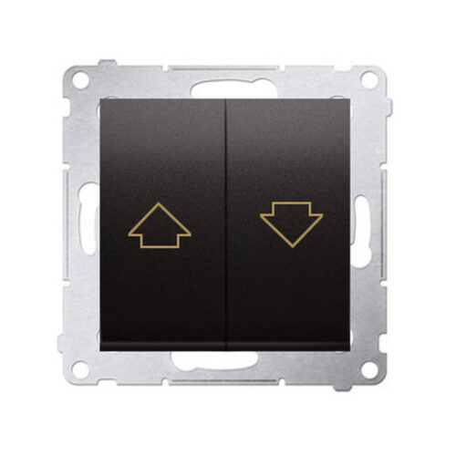 SIMON 54 MODUŁ ANTRACYT PRZYCISK ŻALUZJOWY BLOKADA ELEKTRYCZNA "STRZAŁKA" ZACISKI ŚRUBOWE 10A 250
