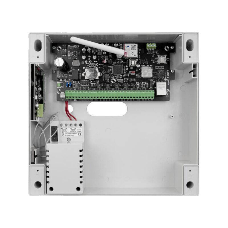 Zestaw centrala PulsON Alarm 2.0 4G z obudową i odbiornikiem PowerG