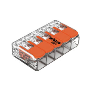 Szybkozłączka uniwersalna LINKA/DRUT 5x 0,2-4mm2 WAGO 221-415 (Paczka 25szt.)