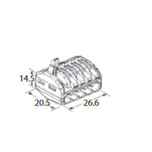 ZŁĄCZKA DO PRZEWODÓW ZATRZASKOWA 0,2-4,0mm2 PC-235 5GNIAZD (1szt.)