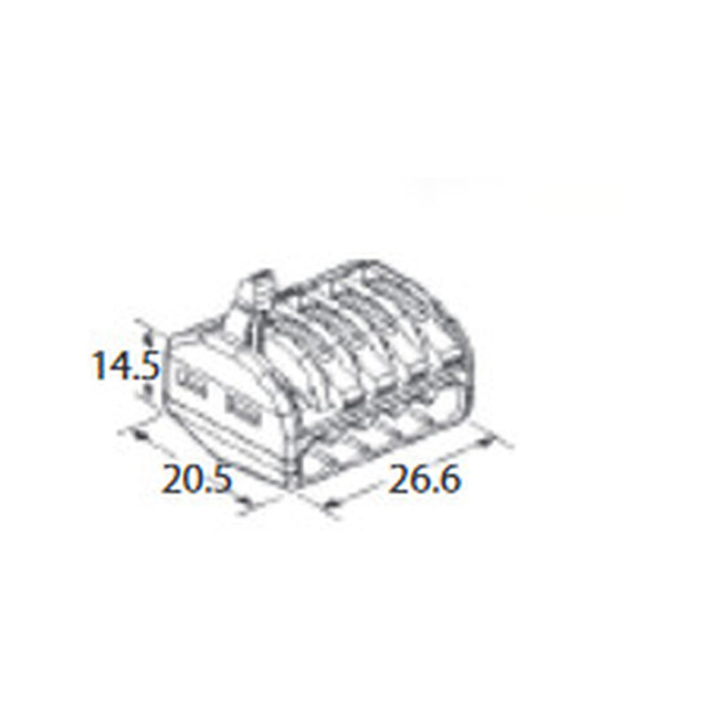 ZŁĄCZKA DO PRZEWODÓW ZATRZASKOWA 0,2-4,0mm2 PC-235 5GNIAZD (1szt.)