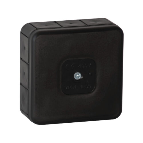 Puszka natynkowa pusta 12 wlotów VIPLAST VP-31 CZARNA IP55 85x85x37mm 031-05