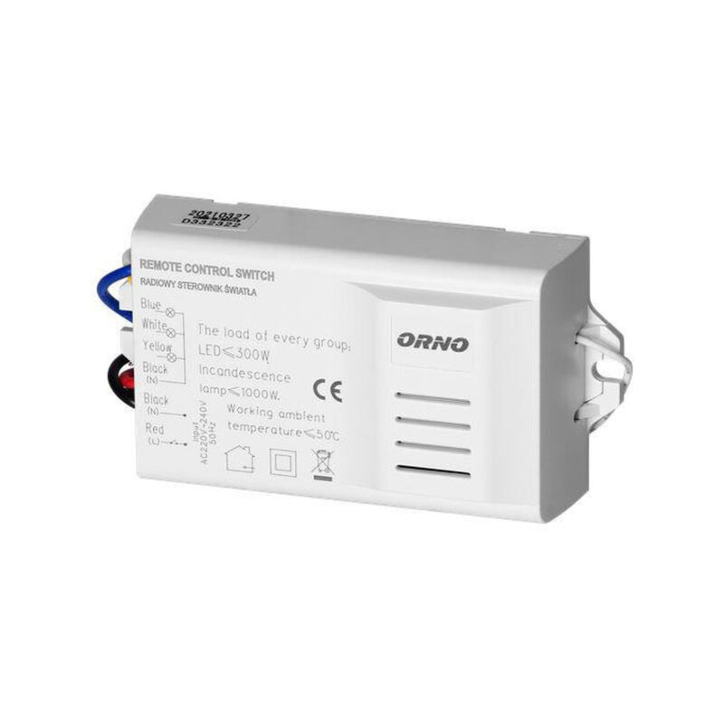 BEZPRZEWODOWY STEROWNIK OŚWIETLENIA ORNO OR-GB-447 1 pilot