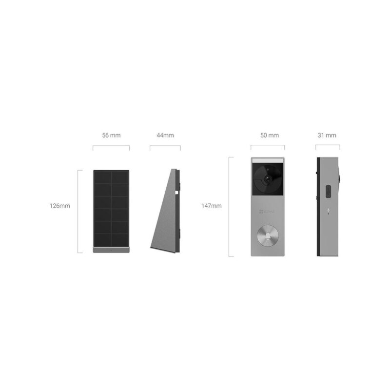 Dzwonek wideo Ezviz HP3 Pro 3MPx z panelem solarnym