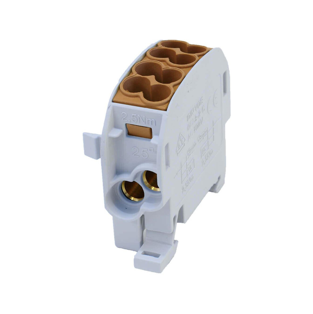 Blok rozdzielczy odgałęźny SCB 25 Al/Cu 80110 SIMBLOCK, brązowy 81501015