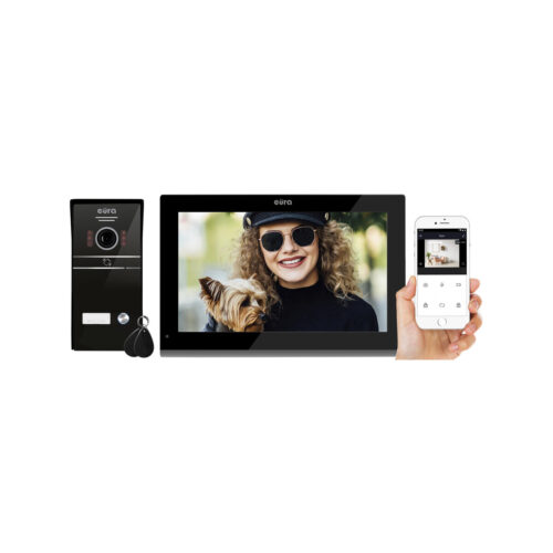 WIDEODOMOFN EURA VDP-98C5 czarny, wi-fi, Tuya