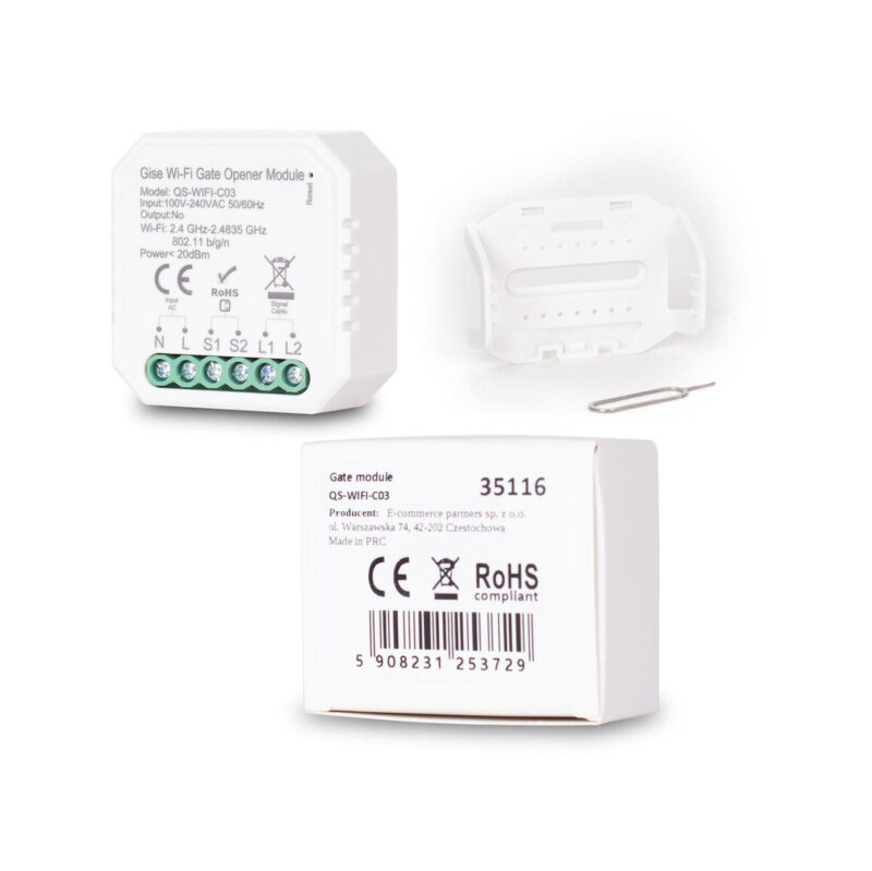 Zestaw Genius G-Bat 400 do bram 8m dwuskrzydłowych (lampa + stopka + odboje + moduł Wi-Fi)