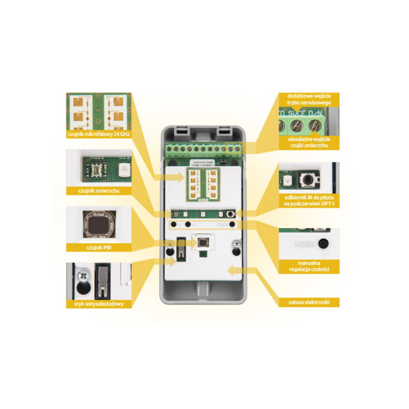 czujka_ruchu_OPAL_5 SATEL CZUJKA RUCHU ZEW. OPAL GY, BEZ UCHWYTU (SZARA)