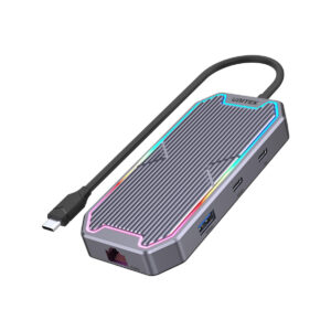 Unitek Hub USB-C HDMI RJ45 3,5mm audio 100W 10Gbps D1029A