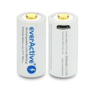 Akumulatorek 16340 / R-CR123 3,7V everActive 700mAh (1 szt.) z zabezpieczeniem