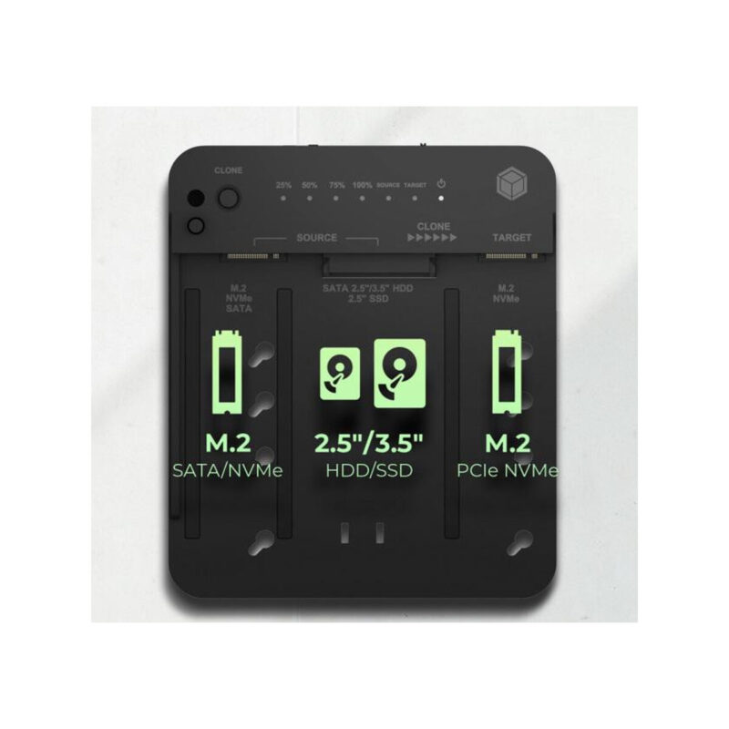 Stacja klonująca i dokująca IcyBox  IB-2913MCL-C31 dla M.2 NVMe SSD i HDD