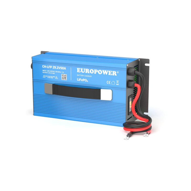 ŁADOWARKA PROSTOWNIK DO AKUMULATORÓW LiFePO4 EUROPOWER CH-LFP/24/50 29,2V 50A KONEKTOR M8