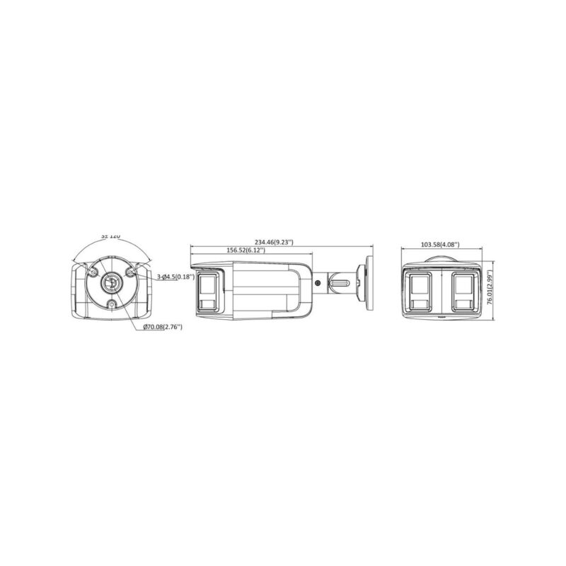 Kamera 4w1 Hikvision DS-2CE12KF3TP-DLS(180°)