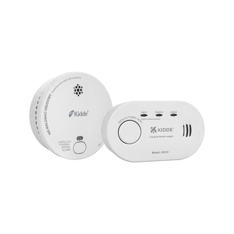 Zestaw 2 czujek KIDDE czadu i dymu