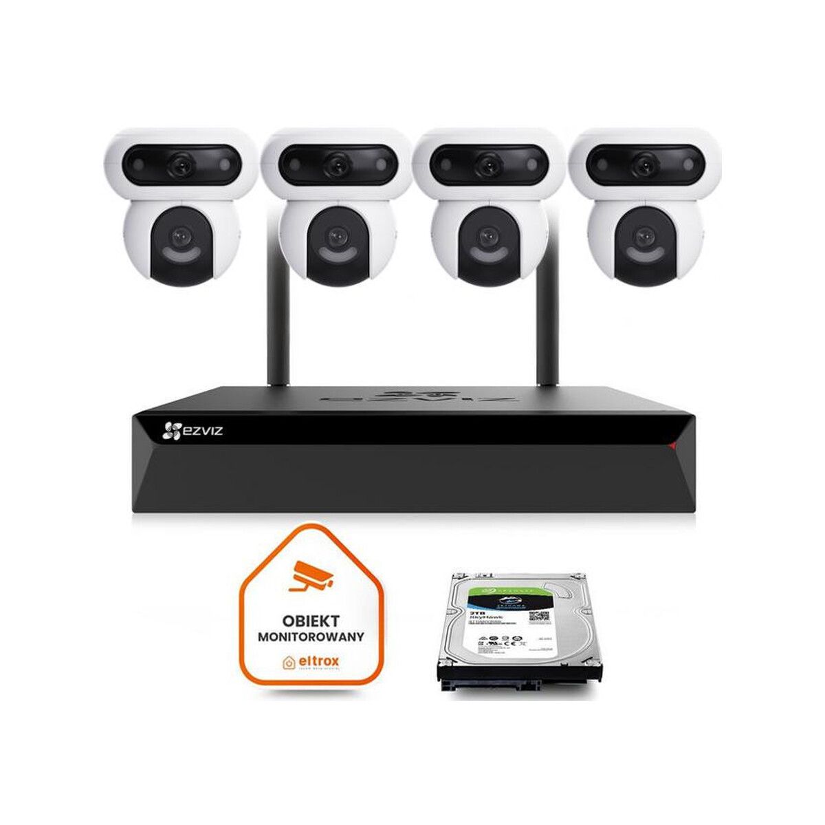 Zestaw do monitoringu Wi-Fi EZVIZ 4x H90 4MP+4MP