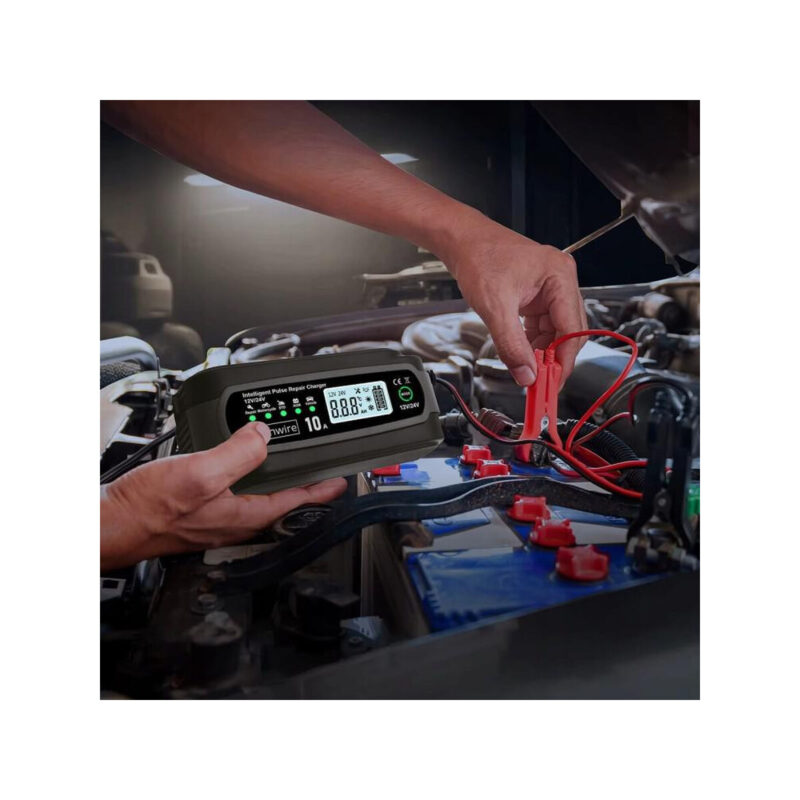 Prostownik Ładowarka Akumulatorów Samochodowy z Funkcją Naprawy 12V 24V 10A Zenwire JMD-10