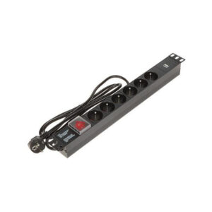 Listwa zasilająca 6 gniazd Schuko PD-6/R-USB