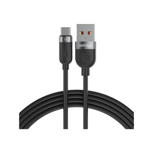 Kabel USB-A / USB-C Voltage Silicone 66W PD 100cm czarny