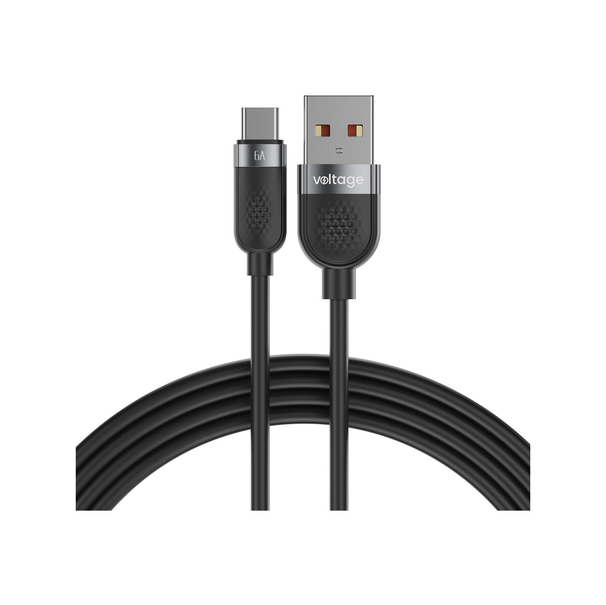 Kabel USB-A / USB-C Voltage Silicone 66W PD 100cm czarny