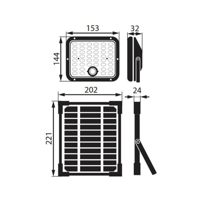 d48d95736b1687ec670a90549fea27c5_original NAŚWIETLACZ SOLARNY LED BEMKO SOLPAR 10W 1500LM 3000/4000K IP65 CZARNY CZ. PIR