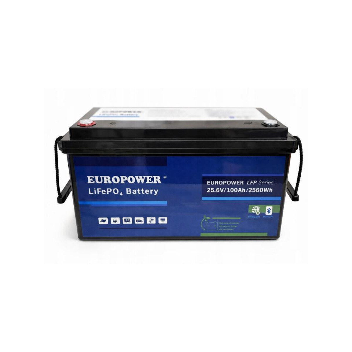 Akumulator LiFePO4 EUROPOWER serii LFP 25,6V 100Ah Bluetooth, mata grzewcza (Żywotność ~4000 cykli)