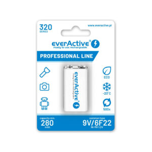 Akumulatorek 6F22 Ni-MH everActive 9V 320mAh Professional Line (1 szt.)