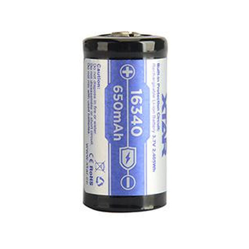 Akumulatorek 16340 / R-CR123 3,7V Xtar 650mAh (1 szt.) z zabezpieczeniem