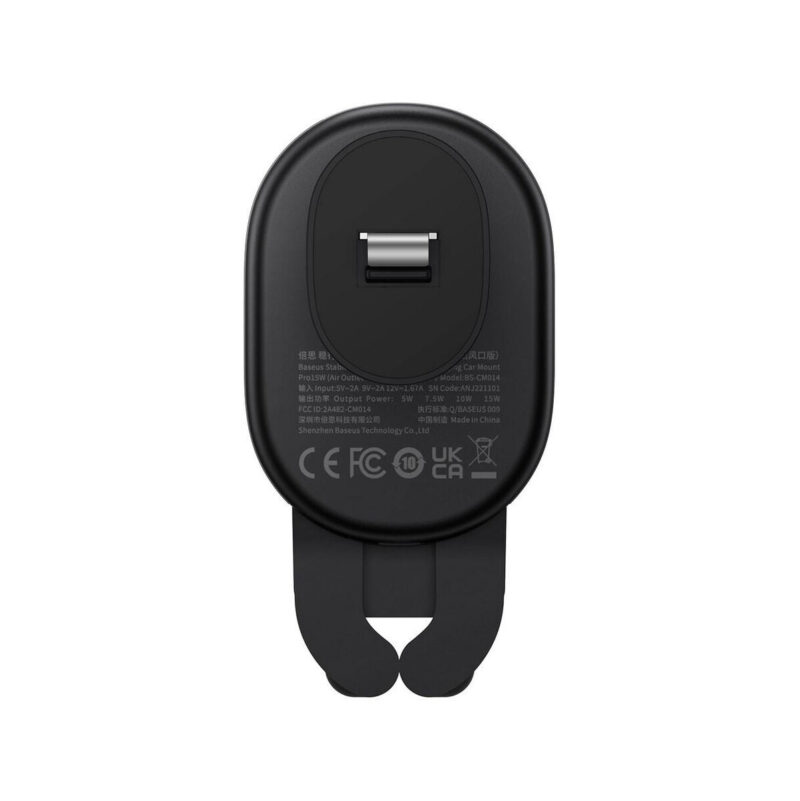 UCHWYT SAMOCHODOWY ŁADOWARKA INDUKCYJNA Baseus SUWX030001 Qi 15W NA KRATKĘ CZARNY