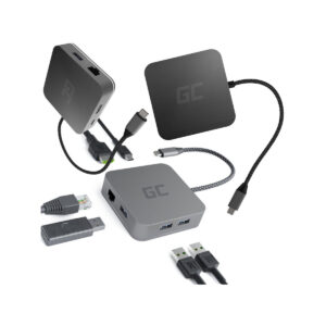 Hub USB 6w1 Green Cell USB-C AK61