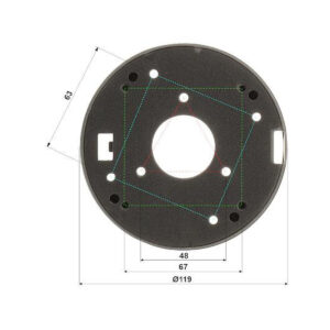 UCHWYT SUFITOWY DO KAMER KULISTYCH BD-CV15