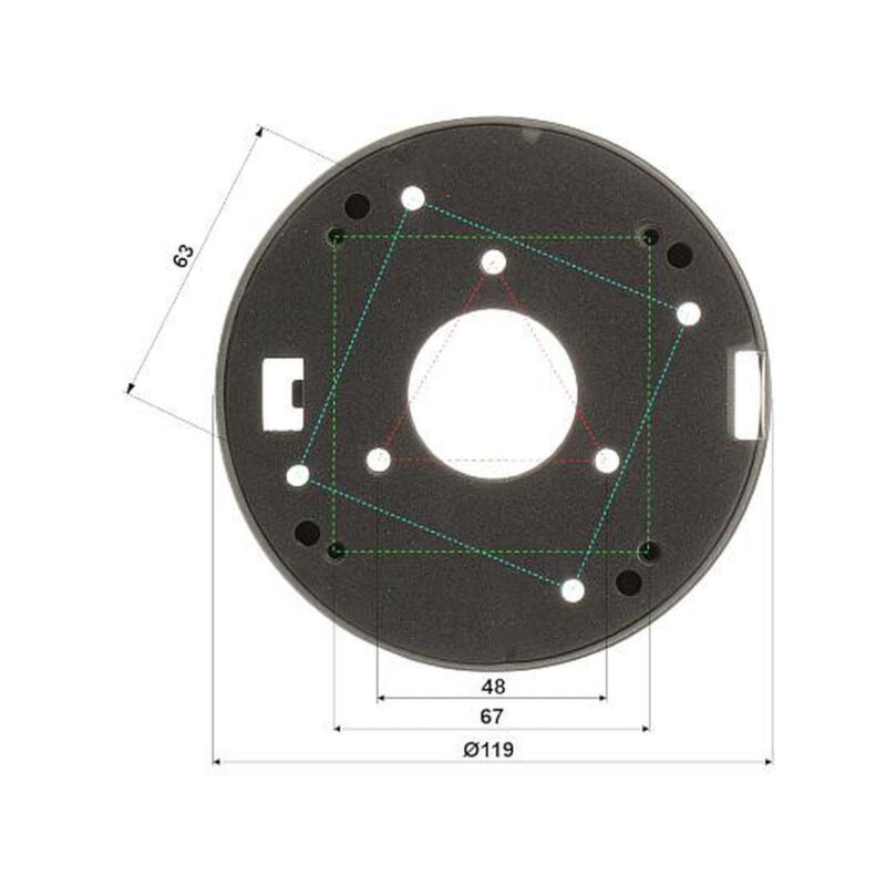 UCHWYT SUFITOWY DO KAMER KULISTYCH BD-CV15