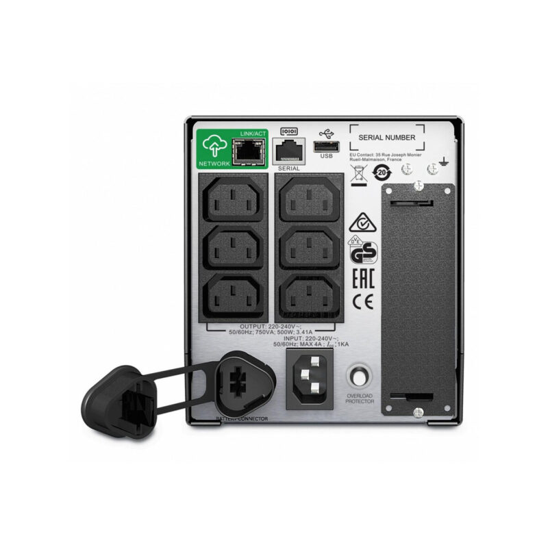 APC Zasilacz awaryjny Smart-UPS SMT750IC A/500W Tower SmartConnect USB RS232