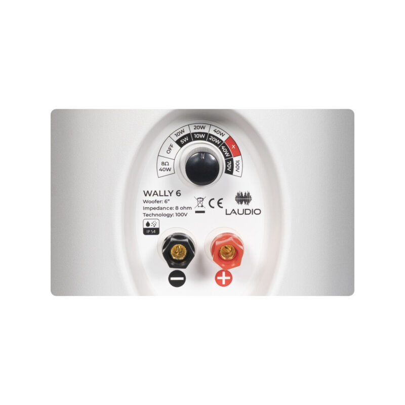 d6e1dc9afde612485fcd8f78e98424e9_original LAUDIO WALLY 6 - Głośnik ścienny 100V 8 ohm 40W Biały