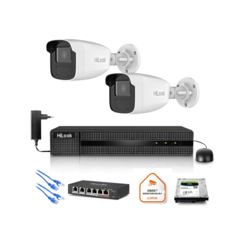 Zestaw monitoringu Hilook 2x kamera IPC-B440H(4mm)(C) z dyskiem 2TB