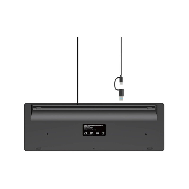 Klawiatura przewodowa Unitek SlimTap USB-C/USB-A
