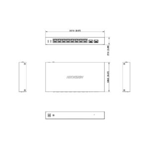 Switch Hikvision DS-3E1510P-EI/M-8P2F