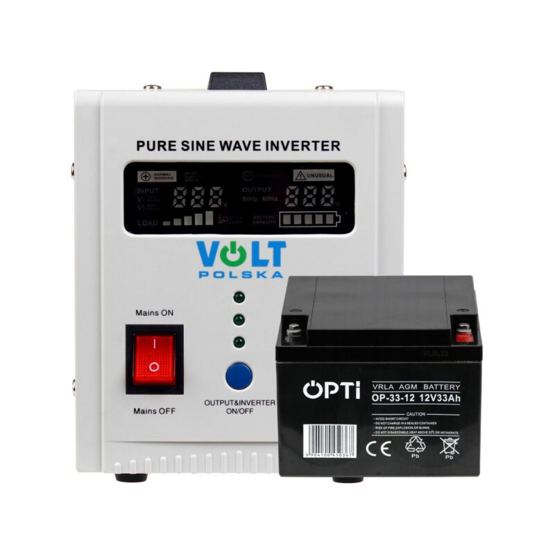 Zestaw do awaryjnego zasilania 33Ah 800W