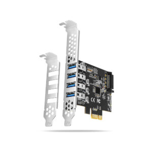 Kontroler Axagon PCEU-43RS PCIe 4x port USB 3.2 GEN 1, UASP, chipset Renesas, 15-pin SATA