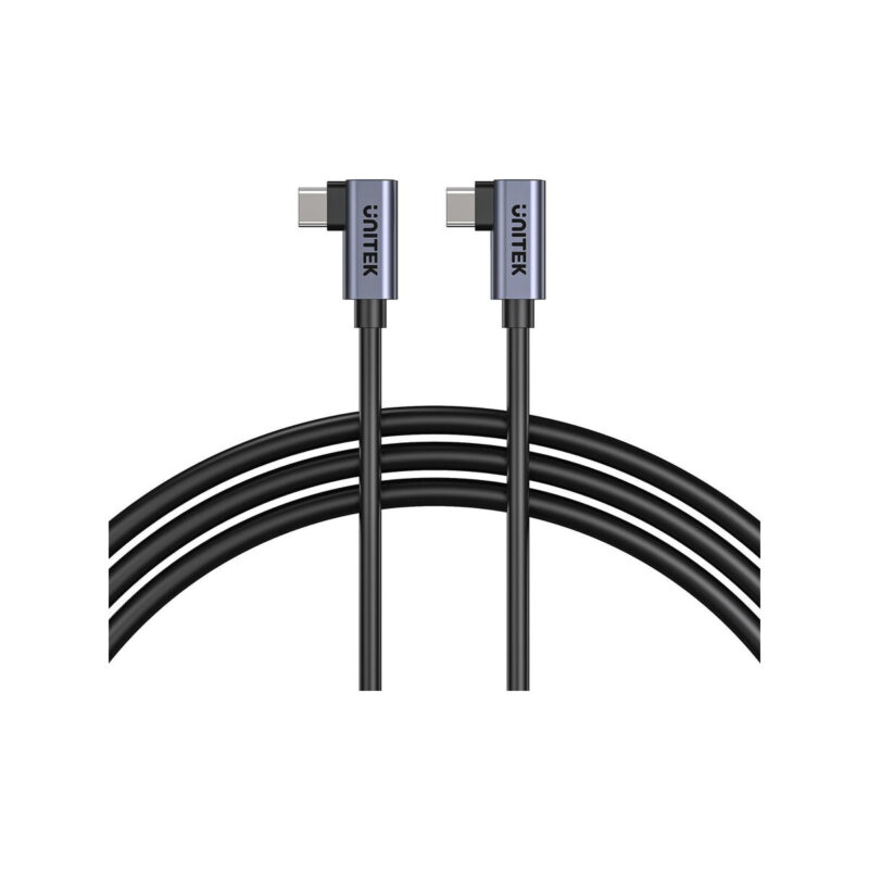 Unitek kabel USB-C do USB-C PD 100W podwójny 90 stopni, 1m