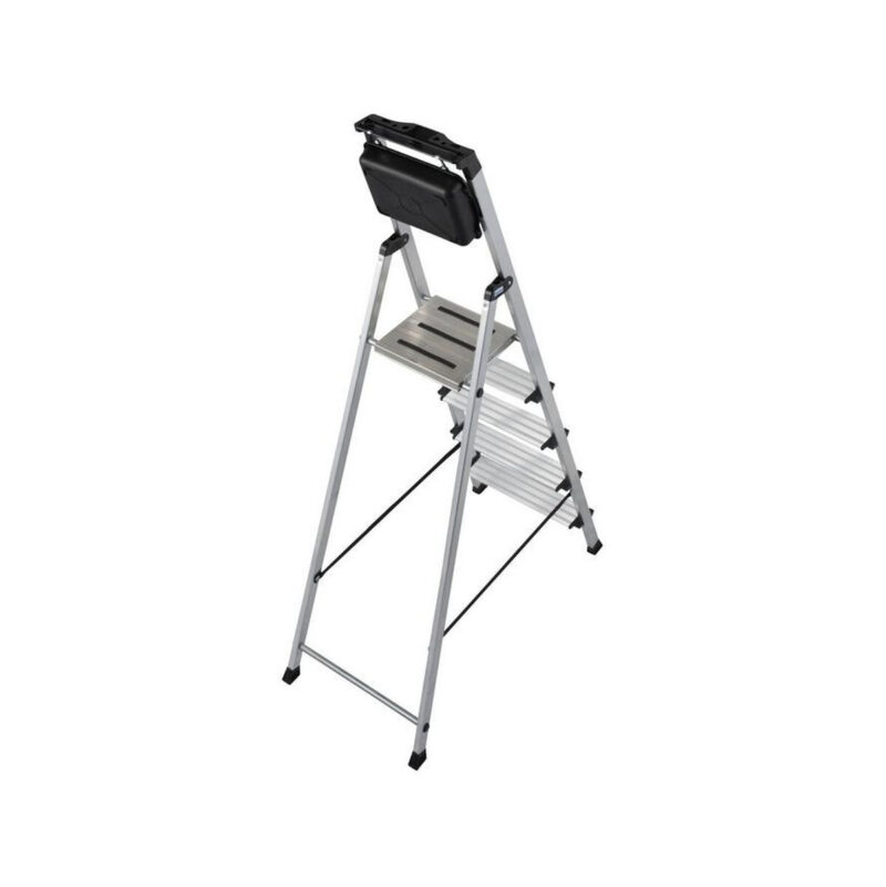 Drabina aluminiowa jednostronna Krause SECURY MultiGrip 1x5 z półką