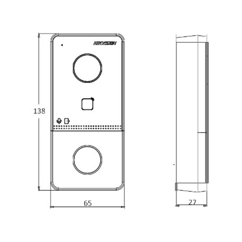 Zestaw wideodomofonowy Hikvision DS-KIS603-P(C)