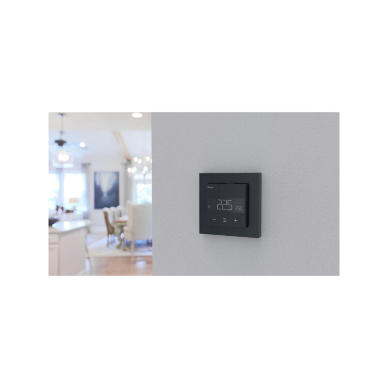 Termostat Heatit WiFi6 Black Matt Wi-Fi Thermostat 3600W 16A