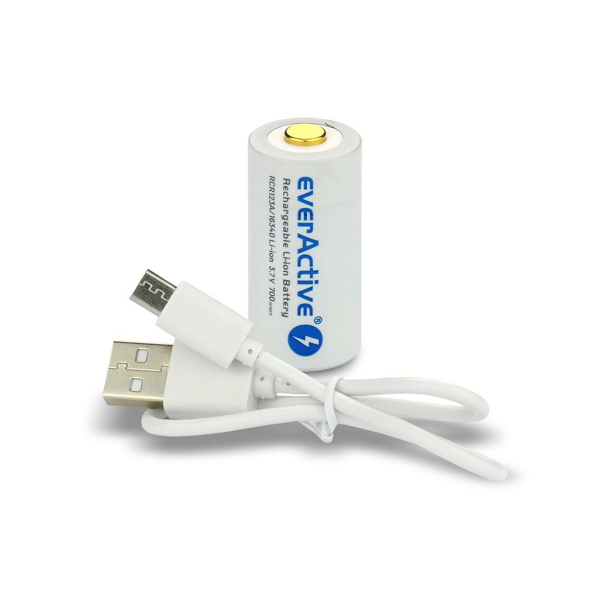 Akumulatorek 16340 / R-CR123 3,7V everActive 700mAh (1 szt.) z zabezpieczeniem