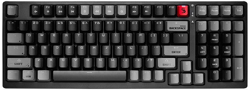 Klawiatura mechaniczna A4TECH BLOODY S98 USB Sports Red (BLMS Red Plus Switches)