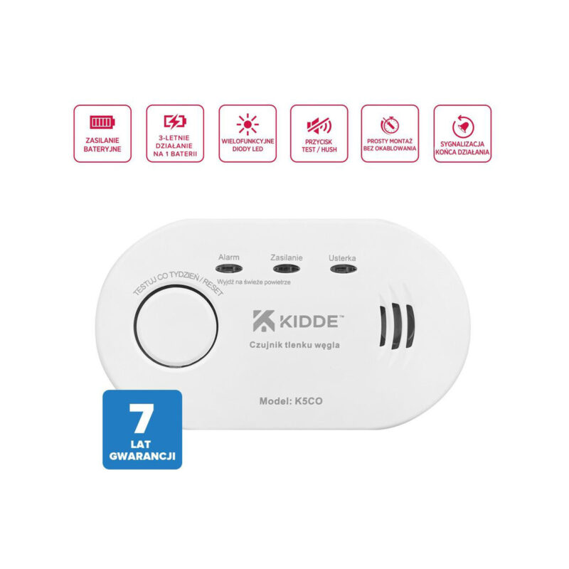 Zestaw 2 czujek KIDDE czadu i dymu