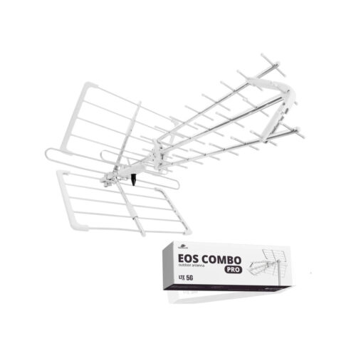 Antena kierunkowa DVB-T2 Spacetronik EOS PRO Combo UHF+VHF LTE 5G (biała)