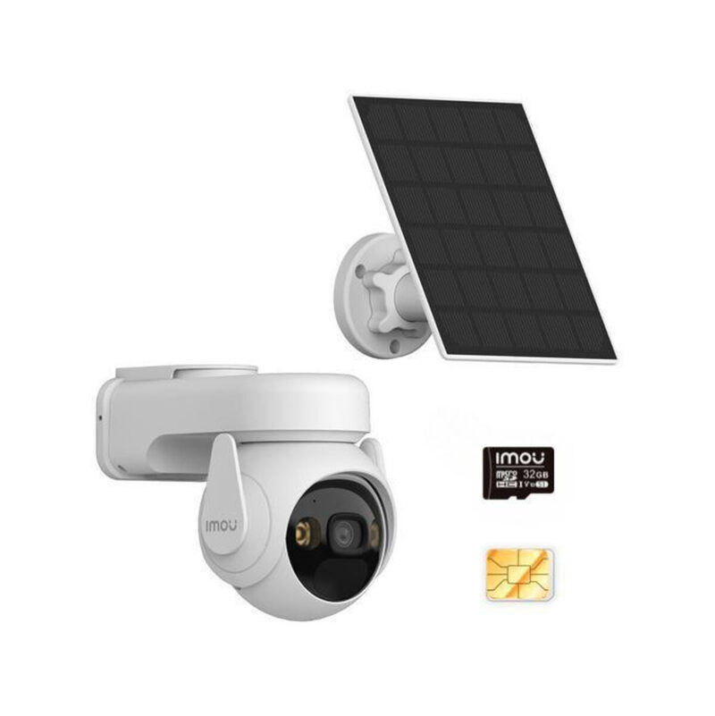 Kamera IP Imou AOV PT Kit 5MP 2.4GHz Wi-Fi i 4G z panelem solarnym, kartą pamięci 32GB i kartą SIM