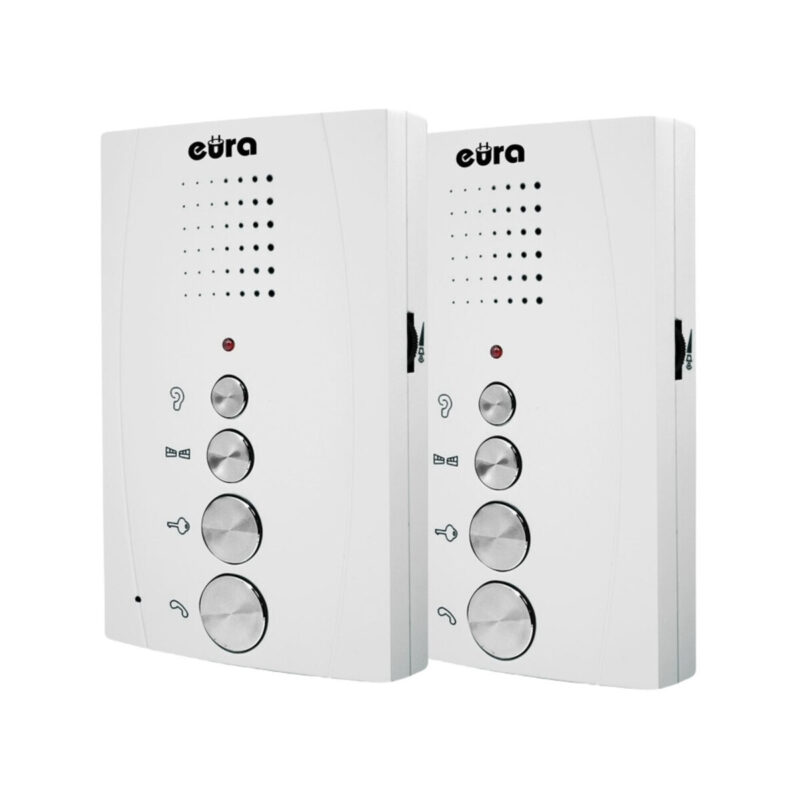 DOMOFON ''EURA'' ADP-51A3 ''DIFESA'' - 1-rodzinny, 2 unifony, interkom, biały